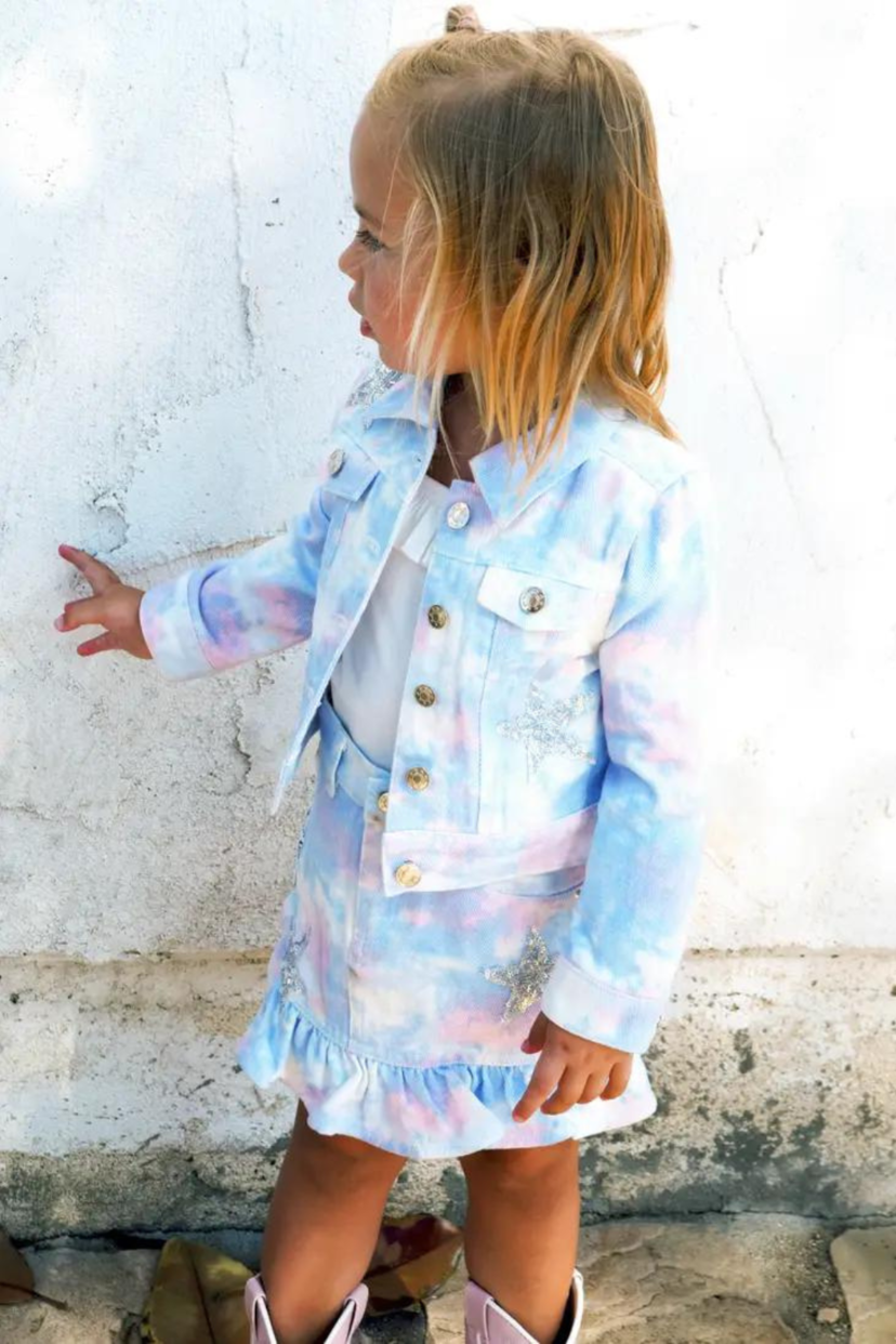 Baby Sara  Little Girls Tie Dye Denim Jacket – myhannahbanana