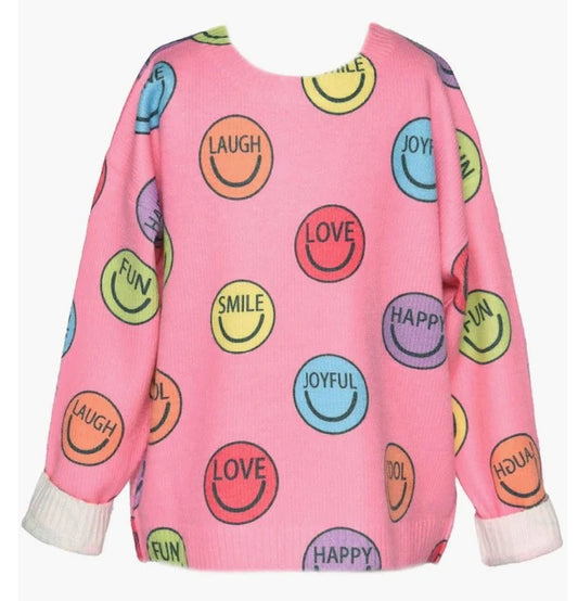 baby sara  girls smiley sweater - teragrams children's boutique