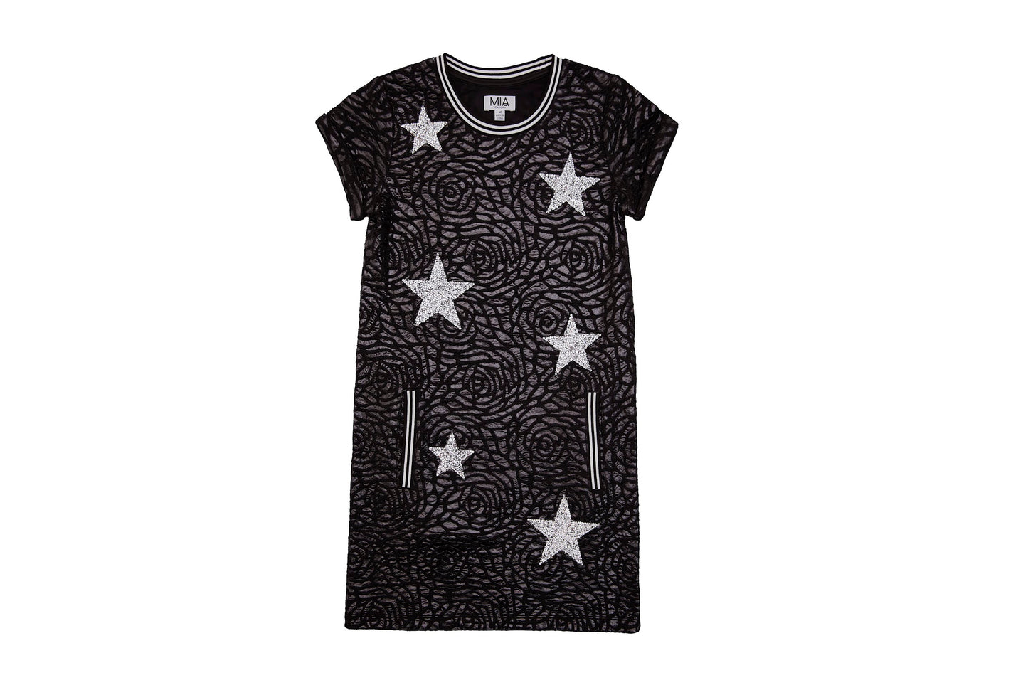 MIA New York Glitter Stars Texture Dress