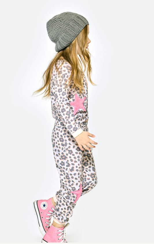 Baby Sara Childrens Clothing - leopard Jogger set