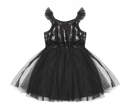 MIA New York Girls Black Tutu Sequin Dress