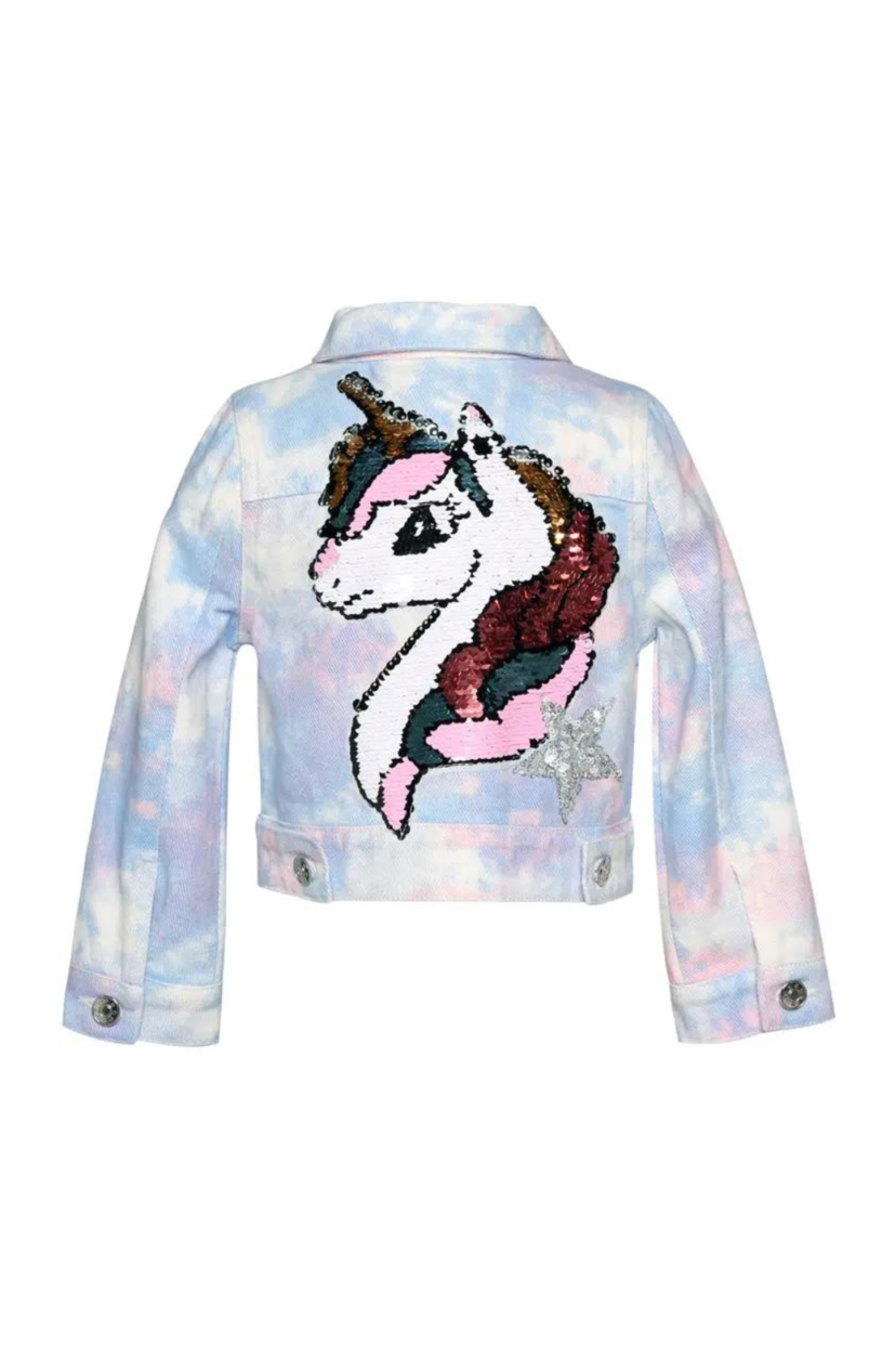 Unicorn Tie Dye Denim Jacket - Baby Sara Teragram's Children's Boutique