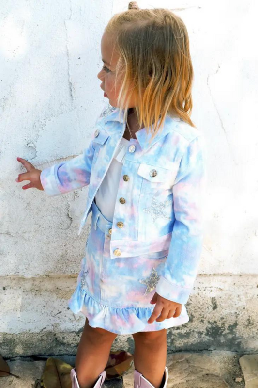 Unicorn Tie Dye Denim Jacket - Baby Sara Teragram's Children's Boutique
